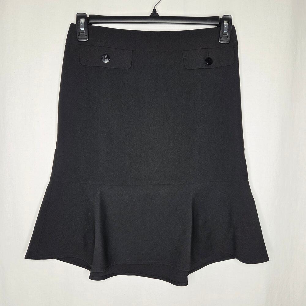 Karl Lagerfeld Paris Black Formal Skirt Ruffle NWT Size 2